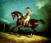 charles emile callande jockey montant un cheval de course France oil painting artist